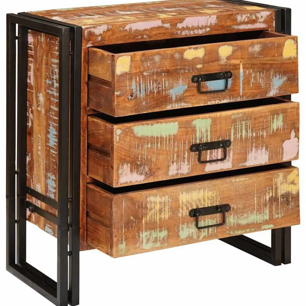 vidaXL Aparador Marrón 66 x 33 x 70 cm Madera reciclada maciza