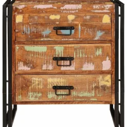 vidaXL Aparador Marrón 66 x 33 x 70 cm Madera reciclada maciza