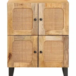 vidaXL Armarios Y Almacenamiento-Aparador Marrón 60 x 33 x 75 cm Madera de mango maciza