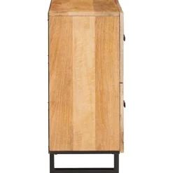 vidaXL Armarios Y Almacenamiento-Aparador Marrón 60 x 33 x 75 cm Madera de mango maciza