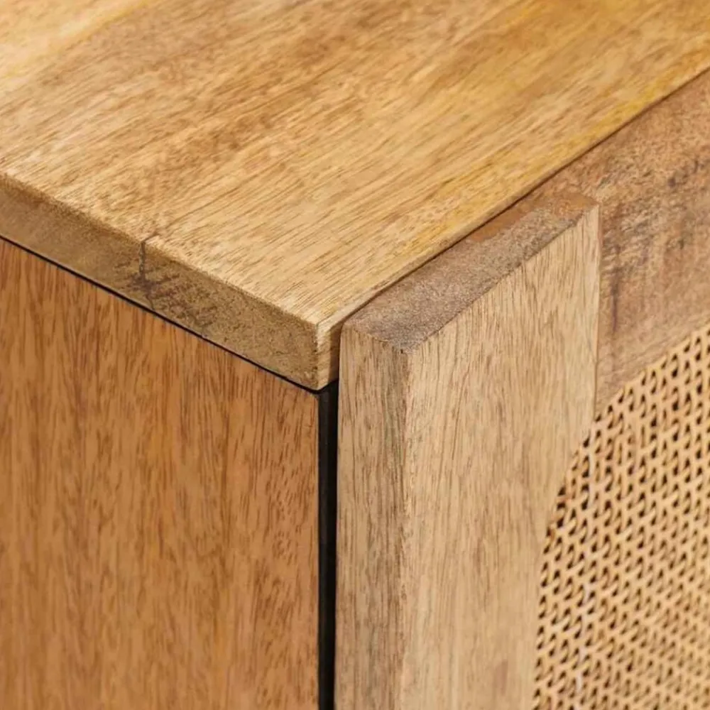 vidaXL Armarios Y Almacenamiento-Aparador Marrón 60 x 33 x 75 cm Madera de mango maciza