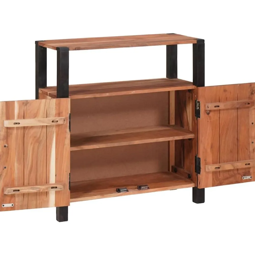 vidaXL Armarios Y Almacenamiento-Aparador Marrón 70 x 30 x 75 cm Madera de Acacia Sólida