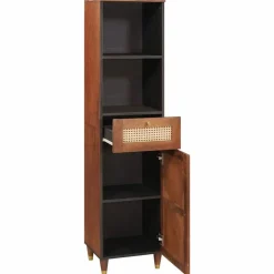 vidaXL Armarios Y Almacenamiento-Aparador Marrón 38 x 33,5 x 160 cm Madera de mango maciza