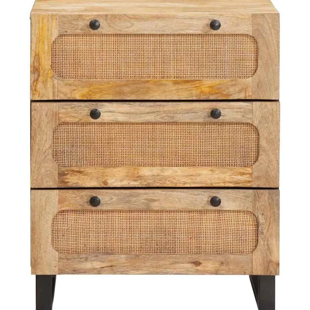 vidaXL Armarios Y Almacenamiento-Aparador Marrón 60 x 33 x 75 cm Madera de mango maciza