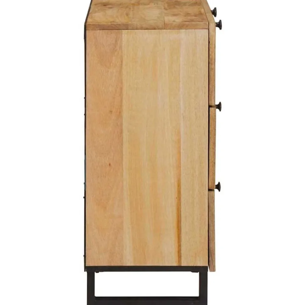 vidaXL Armarios Y Almacenamiento-Aparador Marrón 60 x 33 x 75 cm Madera de mango maciza