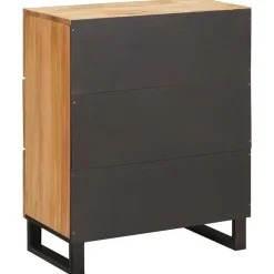 vidaXL Armarios Y Almacenamiento-Aparador Marrón 60 x 33 x 75 cm Madera de mango maciza