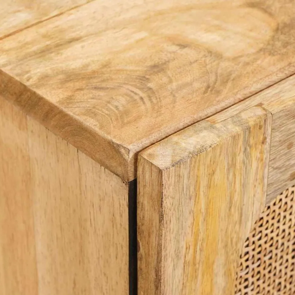 vidaXL Armarios Y Almacenamiento-Aparador Marrón 60 x 33 x 75 cm Madera de mango maciza