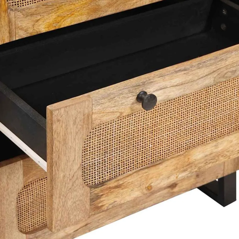vidaXL Armarios Y Almacenamiento-Aparador Marrón 60 x 33 x 75 cm Madera de mango maciza