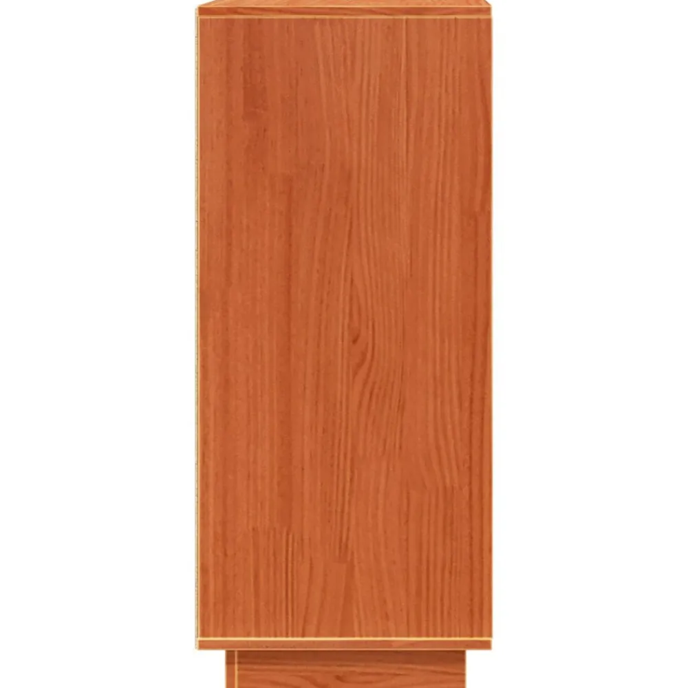vidaXL Armarios Y Almacenamiento-Aparador Marrón cera 70 x 34 x 80 cm Madera de pino macizo