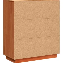vidaXL Armarios Y Almacenamiento-Aparador Marrón cera 70 x 34 x 80 cm Madera de pino macizo