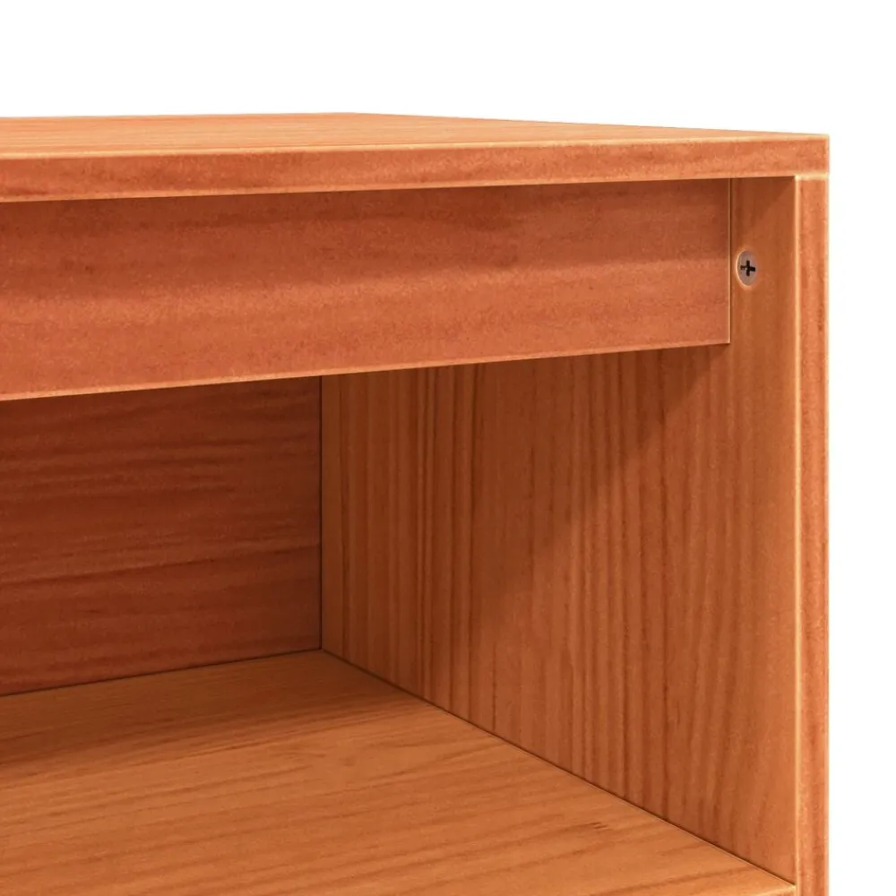 vidaXL Armarios Y Almacenamiento-Aparador Marrón cera 70 x 34 x 80 cm Madera de pino macizo