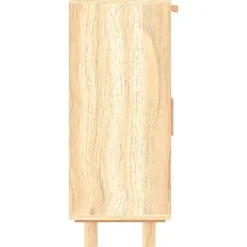 vidaXL Aparador marrón madera pino maciza y ratán natural 60x30x75 cm Marrón Hot