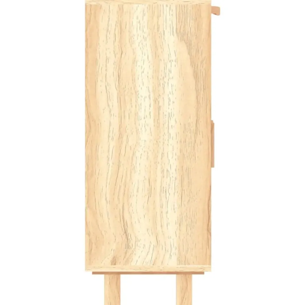vidaXL Aparador marrón madera pino maciza y ratán natural 60x30x75 cm Marrón Hot