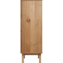 vidaXL Armarios Y Almacenamiento-Aparador OTTA madera maciza pino marrón y blanco 85x43x125 cm