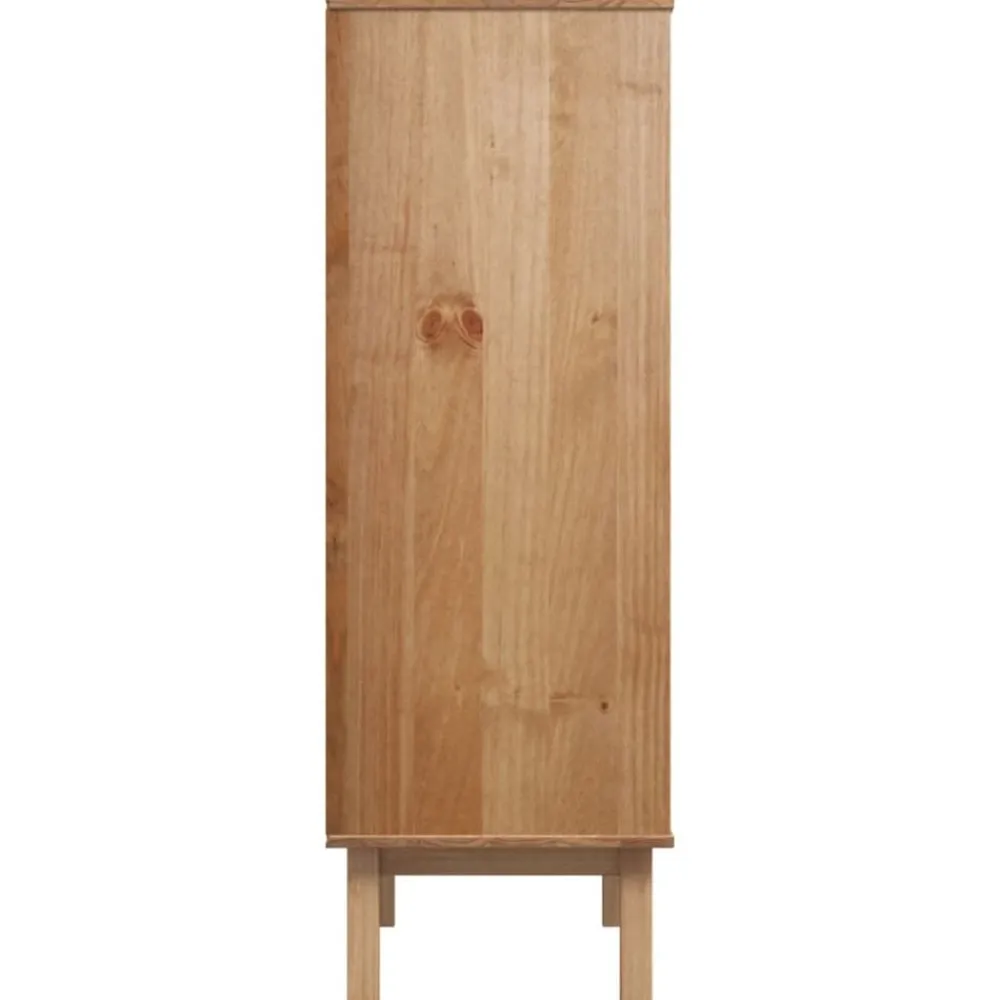 vidaXL Armarios Y Almacenamiento-Aparador OTTA madera maciza pino marrón y blanco 85x43x125 cm