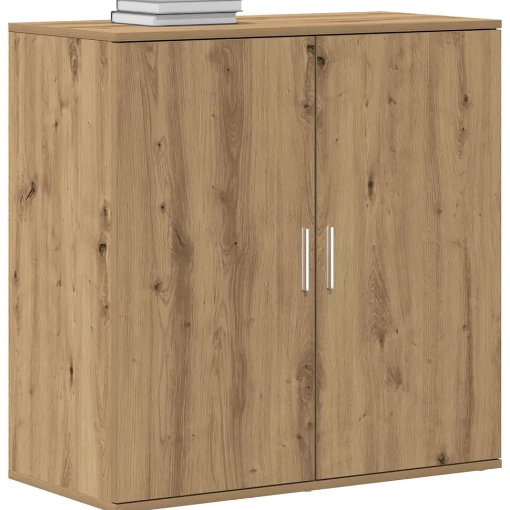 vidaXL Armarios Y Almacenamiento-Aparador Roble artesanal 79 x 38 x 80 cm Madera de ingeniería