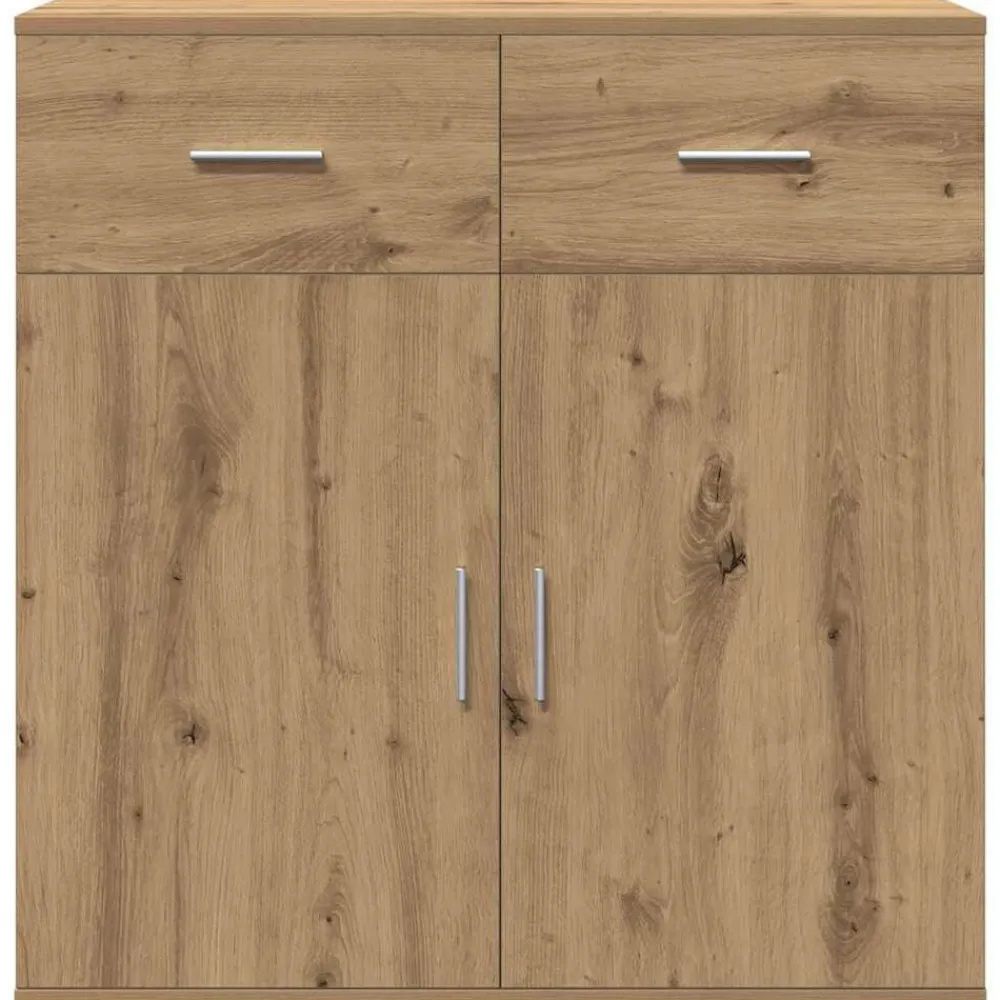 vidaXL Armarios Y Almacenamiento-Aparador Roble artesanal 78 x 38 x 80 cm Madera de ingeniería