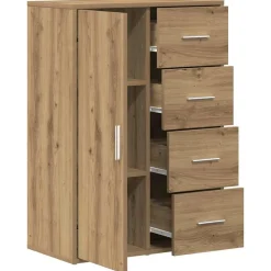 vidaXL Armarios Y Almacenamiento-Aparador Roble artesanal 60 x 31 x 84 cm Madera de ingeniería