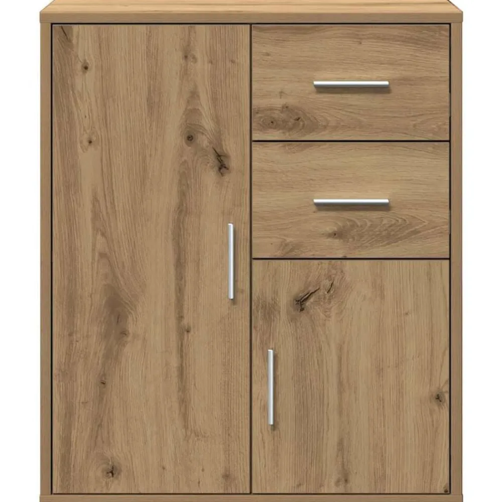 vidaXL Armarios Y Almacenamiento-Aparador Roble artesanal 60 x 31 x 70 cm Madera de ingeniería
