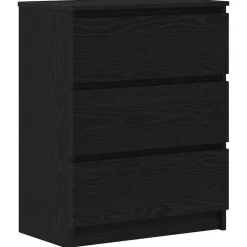 vidaXL Aparador 60x35x76 cm Madera de ingeniería Roble negro Sale