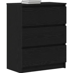 vidaXL Aparador 60x35x76 cm Madera de ingeniería Roble negro Sale