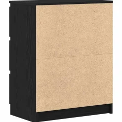 vidaXL Aparador 60x35x76 cm Madera de ingeniería Roble negro Sale