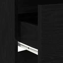 vidaXL Aparador 60x35x76 cm Madera de ingeniería Roble negro Sale