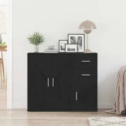 vidaXL Armarios Y Almacenamiento-Aparador 91x29,5x75 cm Madera de Ingeniería