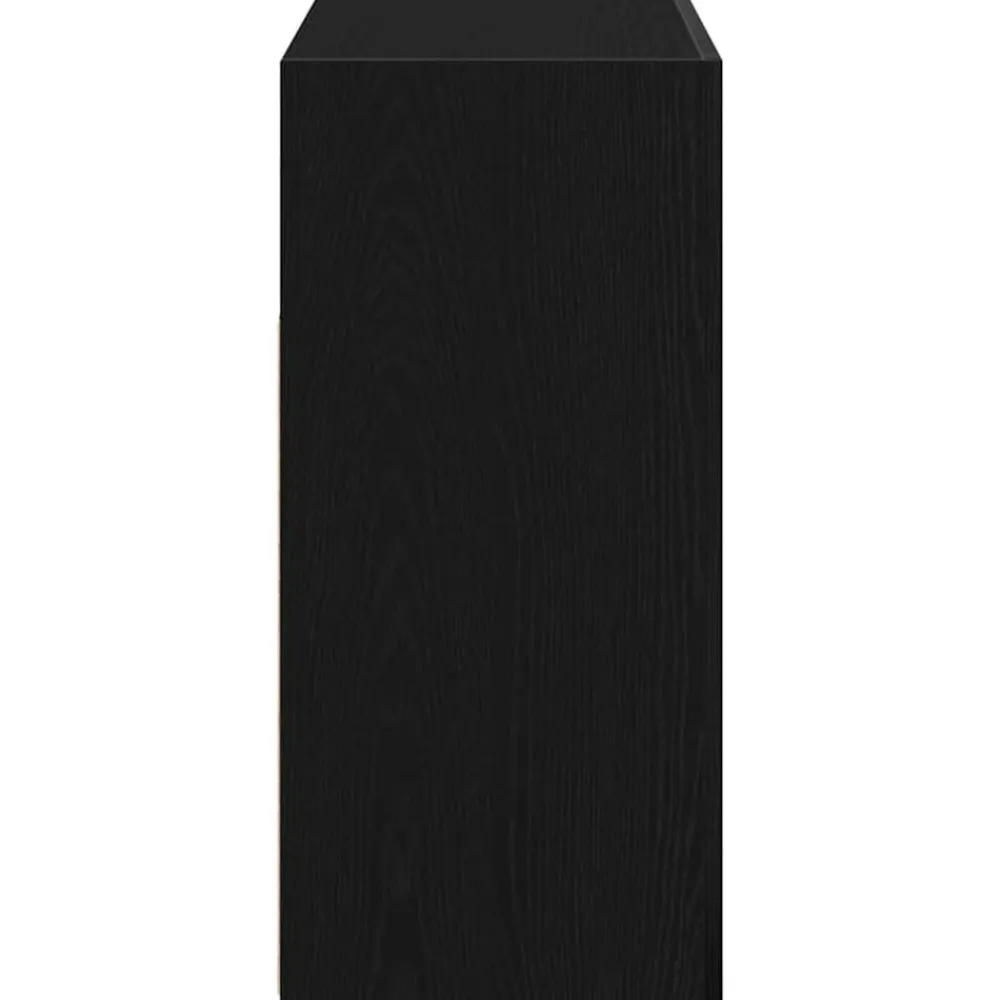 vidaXL Aparador 80 x 35 x 75 cm Madera de ingeniería Roble negro Hot