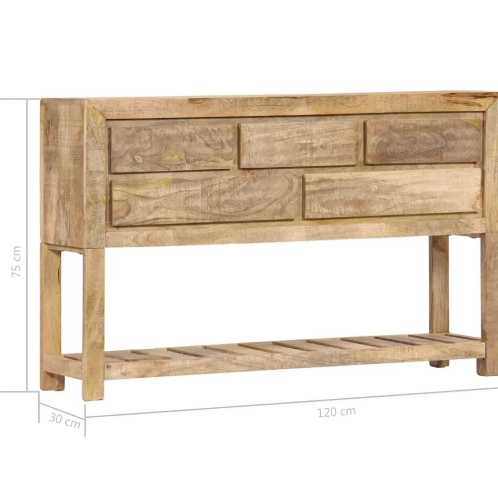vidaXL Armarios Y Almacenamiento-Aparador 120x30x75 cm madera maciza de mango