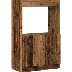 vidaXL Aparadorde madera de ingeniería madera envejecida 63x33x100 cm Madera antigua