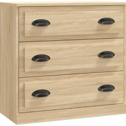 vidaXL Armarios Y Almacenamiento-Aparadores 3 piezas madera contrachapada color