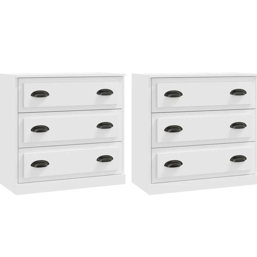vidaXL Armarios Y Almacenamiento-Aparadores 2 piezas madera contrachapada