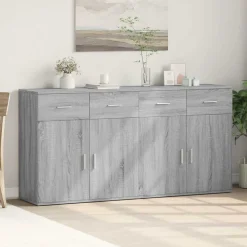 vidaXL Armarios Y Almacenamiento-Aparadores 2 uds madera de ingeniería 79x38x80 cm