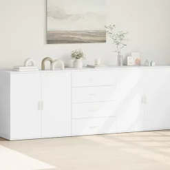 vidaXL Armarios Y Almacenamiento-Aparadores 3 uds madera contrachapada