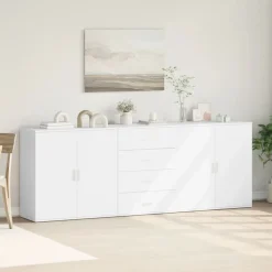 vidaXL Armarios Y Almacenamiento-Aparadores 3 uds madera contrachapada