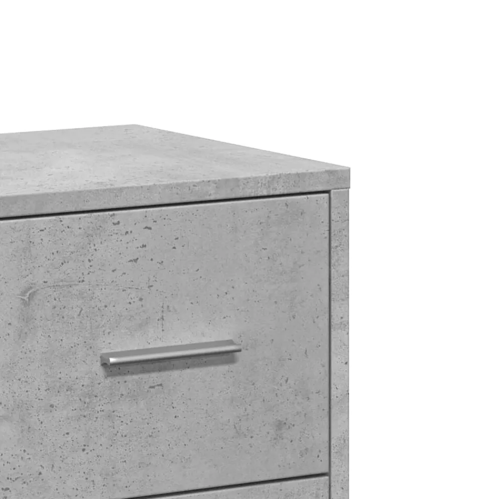 vidaXL Armarios Y Almacenamiento-Aparadores 2 uds madera de ingeniería gris hormigón 60x31x84 cm