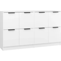 vidaXL Armarios Y Almacenamiento-Aparadores 2 unidades madera contrachapada 60x30x70 cm