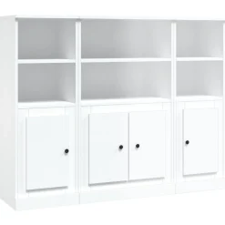 vidaXL Armarios Y Almacenamiento-Aparadores altos 3 piezas madera contrachapada