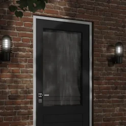 vidaXL Aplique de exterior de acero inoxidable Negro Online