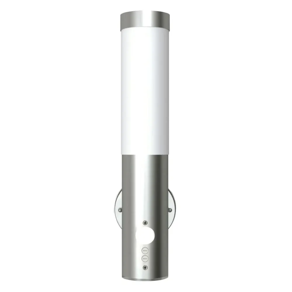 vidaXL Aplique de exterior con detector de movimiento acero inoxidable Hot