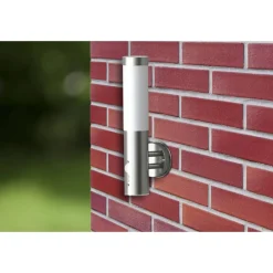 vidaXL Aplique de exterior con detector de movimiento acero inoxidable Hot