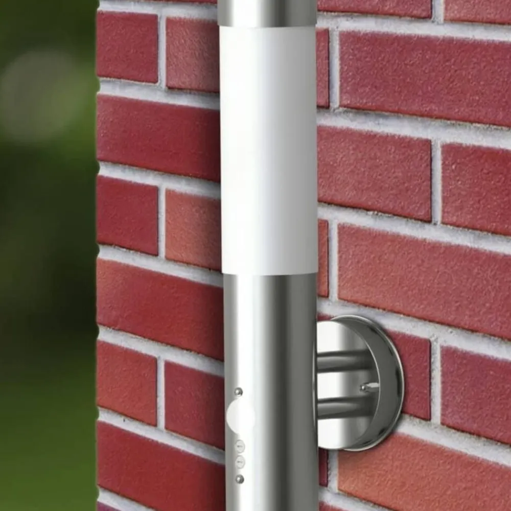 vidaXL Aplique de exterior con detector de movimiento acero inoxidable Hot