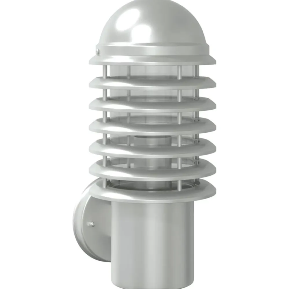 vidaXL Aplique de exterior de acero inoxidable Plateado Outlet