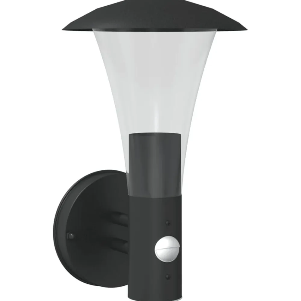 vidaXL Iluminación-Aplique de exterior con sensor acero inoxidable