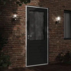 vidaXL Iluminación-Aplique de exterior con sensor acero inoxidable