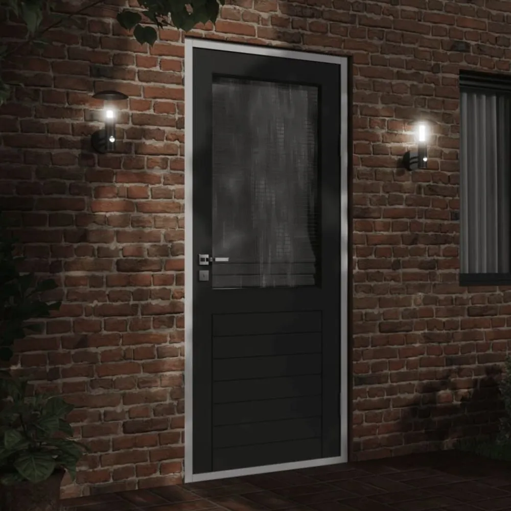 vidaXL Iluminación-Aplique de exterior con sensor acero inoxidable