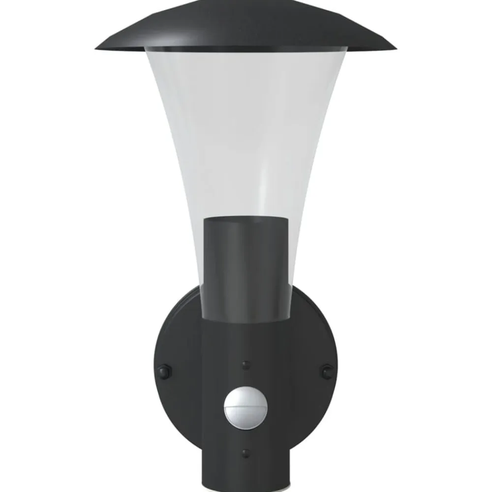 vidaXL Iluminación-Aplique de exterior con sensor acero inoxidable