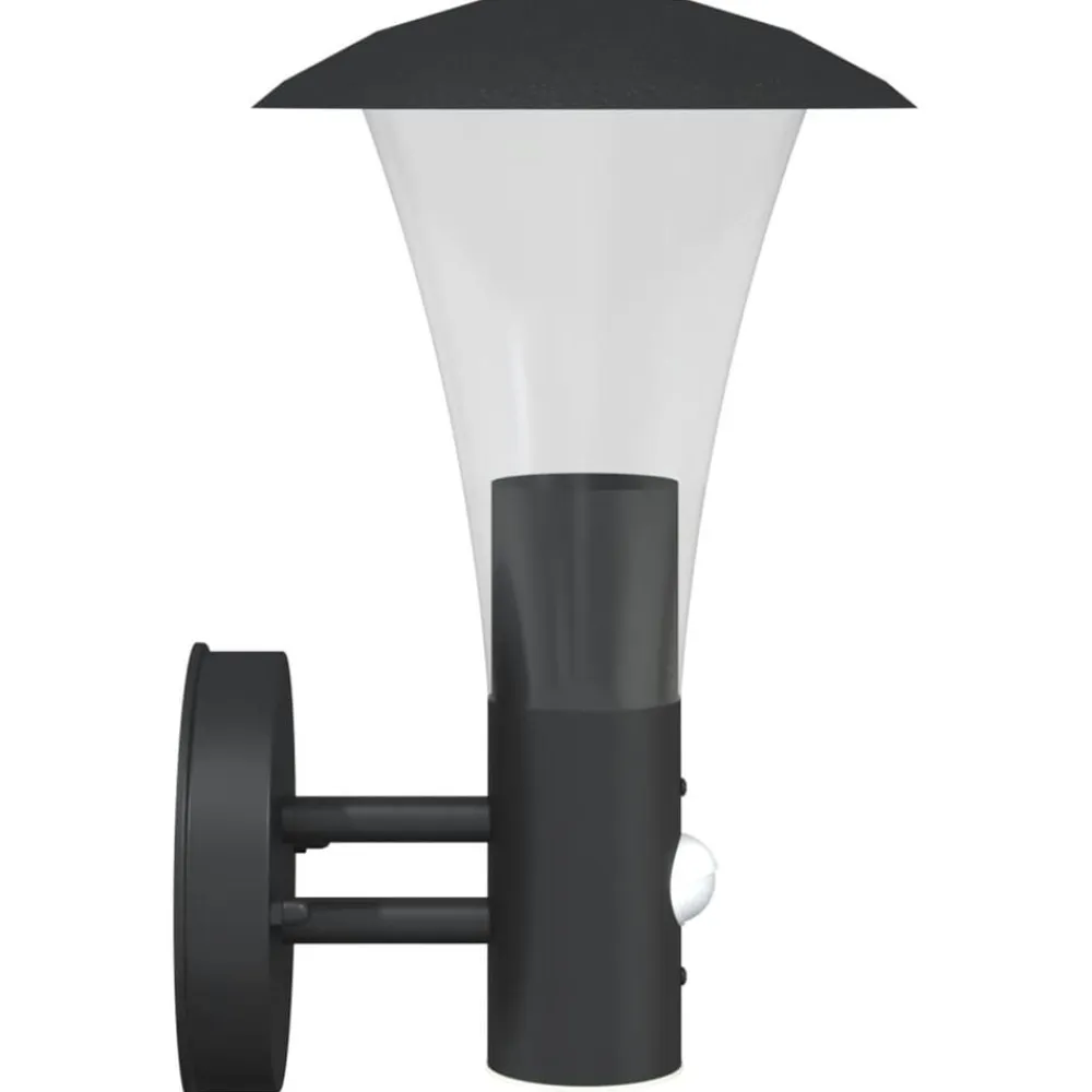 vidaXL Iluminación-Aplique de exterior con sensor acero inoxidable