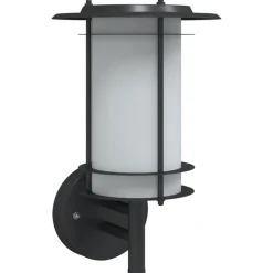 vidaXL Aplique de exterior de acero inoxidable Negro New